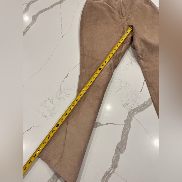 Apostrophe NWT Women’s Stylish Western Genuine Tan Suede Leather Pants Sz 10P - Picture 9 of 9